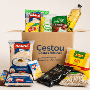 Cesta básica Doação 2 com alimentos essenciais para ações solidárias