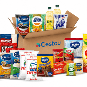 Cesta básica Cestou 3 com 23 itens e aproximadamente 18 kg