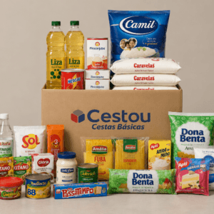 Cesta básica Cestou 6 com 44 itens e aproximadamente 32 kg