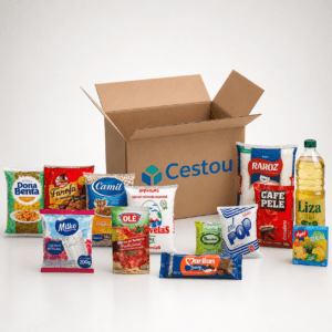 Cesta básica Cestou 1 com 13 itens e caixa Cestou